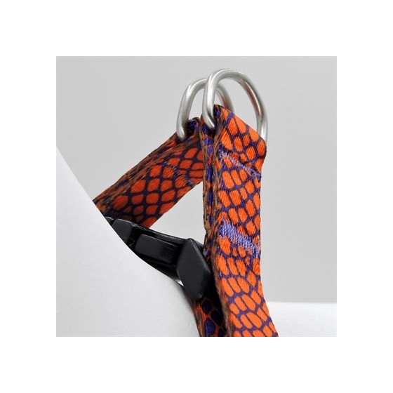 Morso Mini Hondentuig Verstelbaar Gerecycled Urban Lizard Rood 24-32X1,5 CM