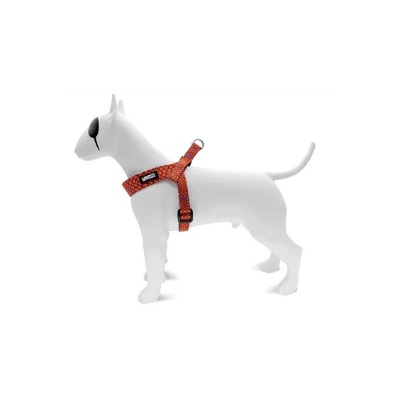 Morso Mini Hondentuig Verstelbaar Gerecycled Urban Lizard Rood 29-38X2,5 CM