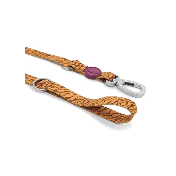 Morso Hondenriem Verstelbaar Gerecycled Jungle Drum Oranje 75-230X1,5 CM 4-20 KG