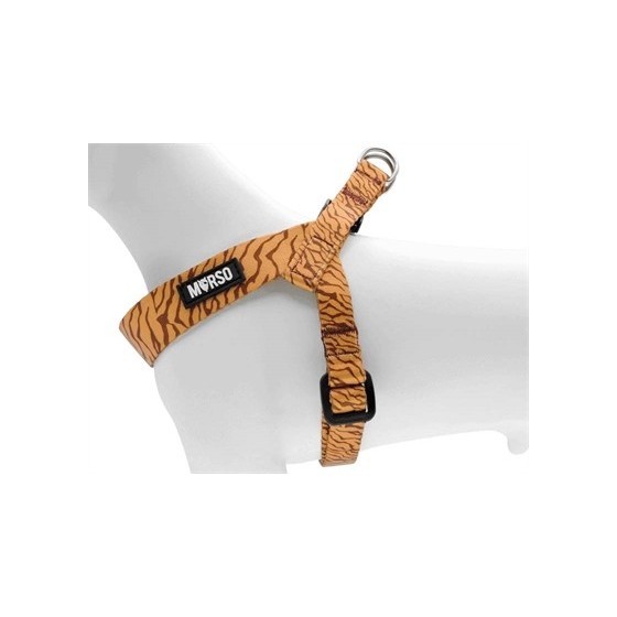 Morso Mini Hondentuig Verstelbaar Gerecycled Jungle Drum Oranje 24-32X1,5 CM