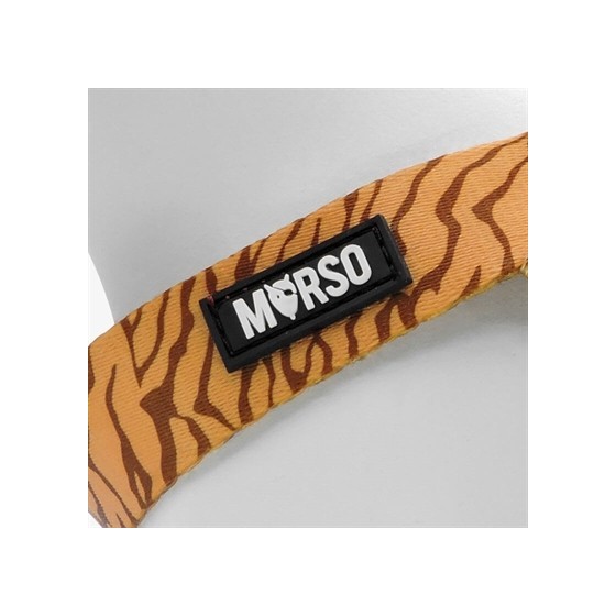 Morso Mini Hondentuig Verstelbaar Gerecycled Jungle Drum Oranje 24-32X1,5 CM