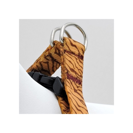 Morso Mini Hondentuig Verstelbaar Gerecycled Jungle Drum Oranje 24-32X1,5 CM