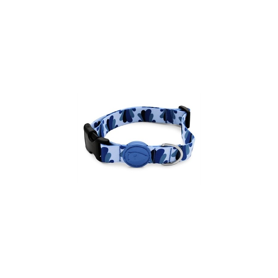 Morso Halsband Hond Gerecycled Splash Blauw 43-70X2,5 CM