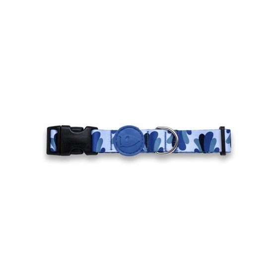 Morso Halsband Hond Gerecycled Splash Blauw 43-70X2,5 CM