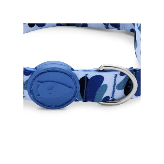 Morso Halsband Hond Gerecycled Splash Blauw 43-70X2,5 CM