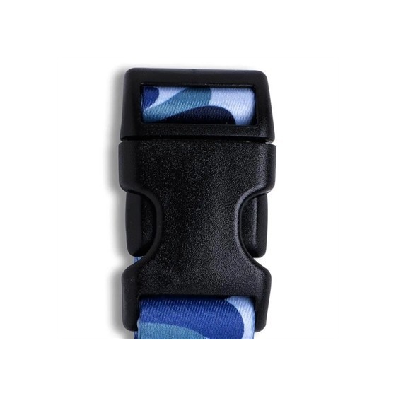 Morso Halsband Hond Gerecycled Splash Blauw 43-70X2,5 CM