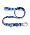 Morso Hondenriem Verstelbaar Gerecycled Splash Blauw 75-230X1,5 CM 1-4 KG