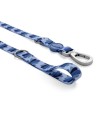 Morso Hondenriem Verstelbaar Gerecycled Splash Blauw 75-230X1,5 CM 1-4 KG