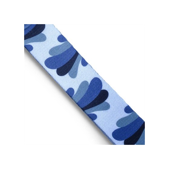 Morso Hondenriem Verstelbaar Gerecycled Splash Blauw 75-230X1,5 CM 1-4 KG