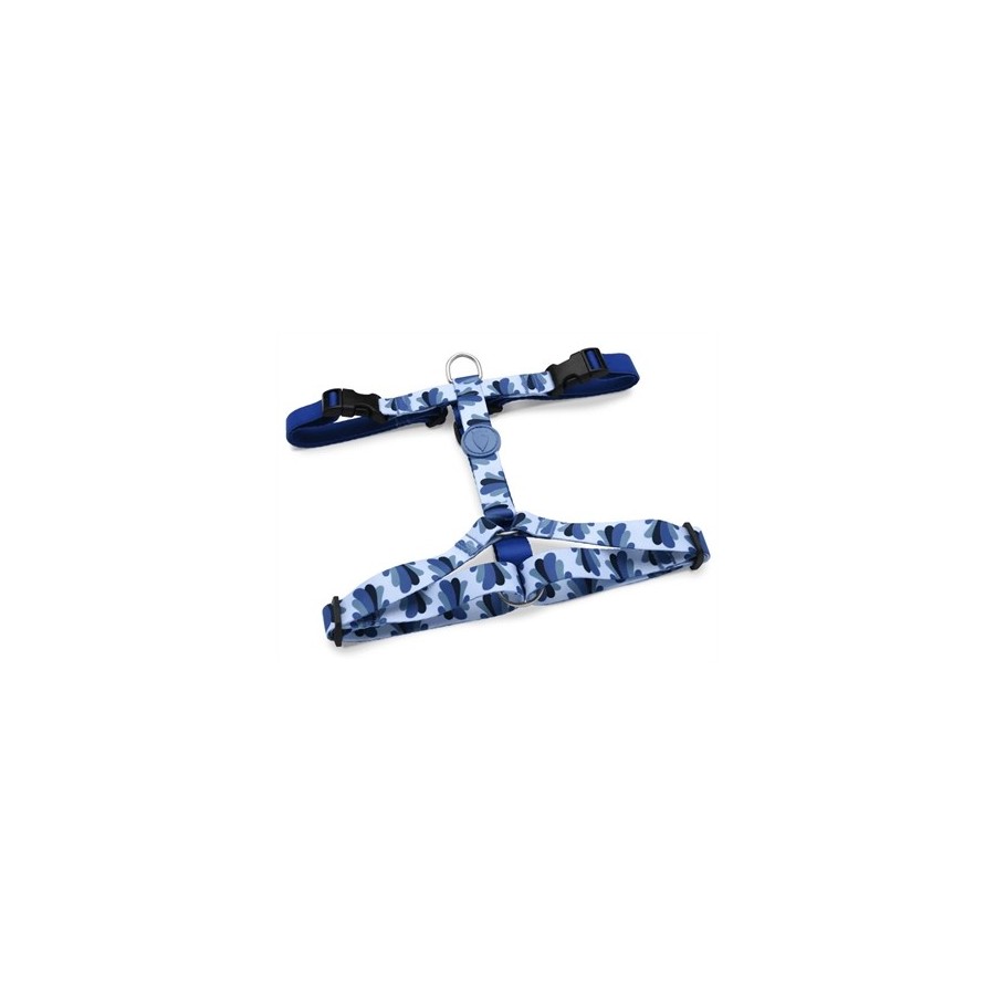 Morso Hondentuig H-Tuig Gerecycled Splash Blauw 60-80X2,5 CM