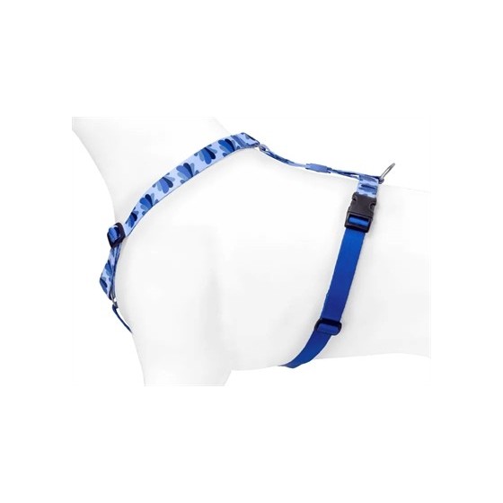 Morso Hondentuig H-Tuig Gerecycled Splash Blauw 60-80X2,5 CM