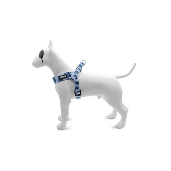 Morso Mini Hondentuig Verstelbaar Gerecycled Splash Blauw 29-38X2,5 CM