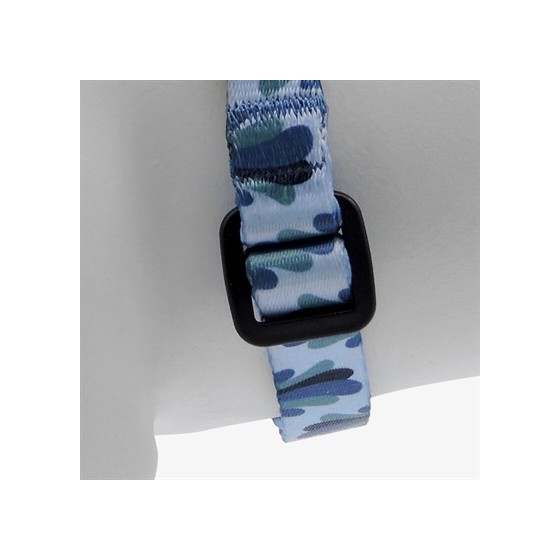 Morso Mini Hondentuig Verstelbaar Gerecycled Splash Blauw 29-38X2,5 CM