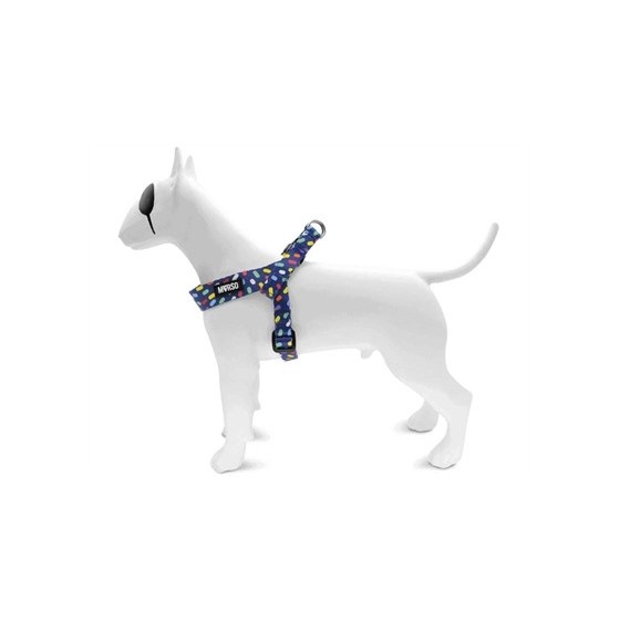 Morso Mini Hondentuig Verstelbaar Gerecycled Color Invaders Paars 24-32X1,5 CM