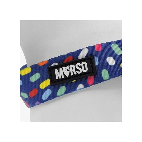 Morso Mini Hondentuig Verstelbaar Gerecycled Color Invaders Paars 24-32X1,5 CM