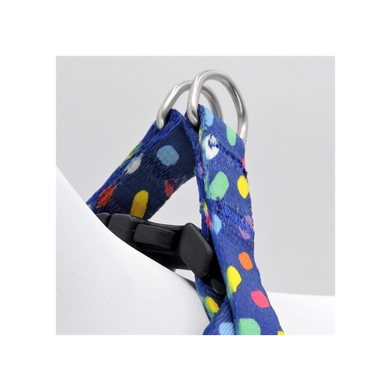 Morso Mini Hondentuig Verstelbaar Gerecycled Color Invaders Paars 24-32X1,5 CM