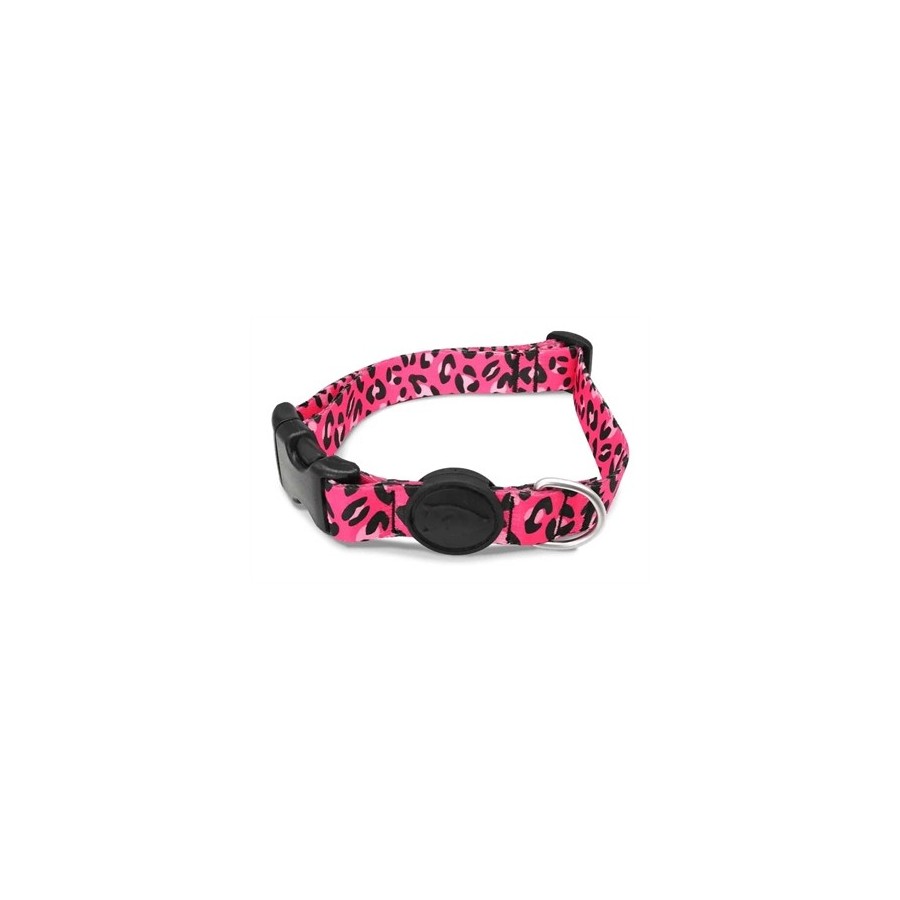 Morso - Halsband Hond Gerecycled Bubble Leo Roze, 43-70x2,5cm