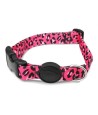 Morso - Halsband Hond Gerecycled Bubble Leo Roze, 43-70x2,5cm