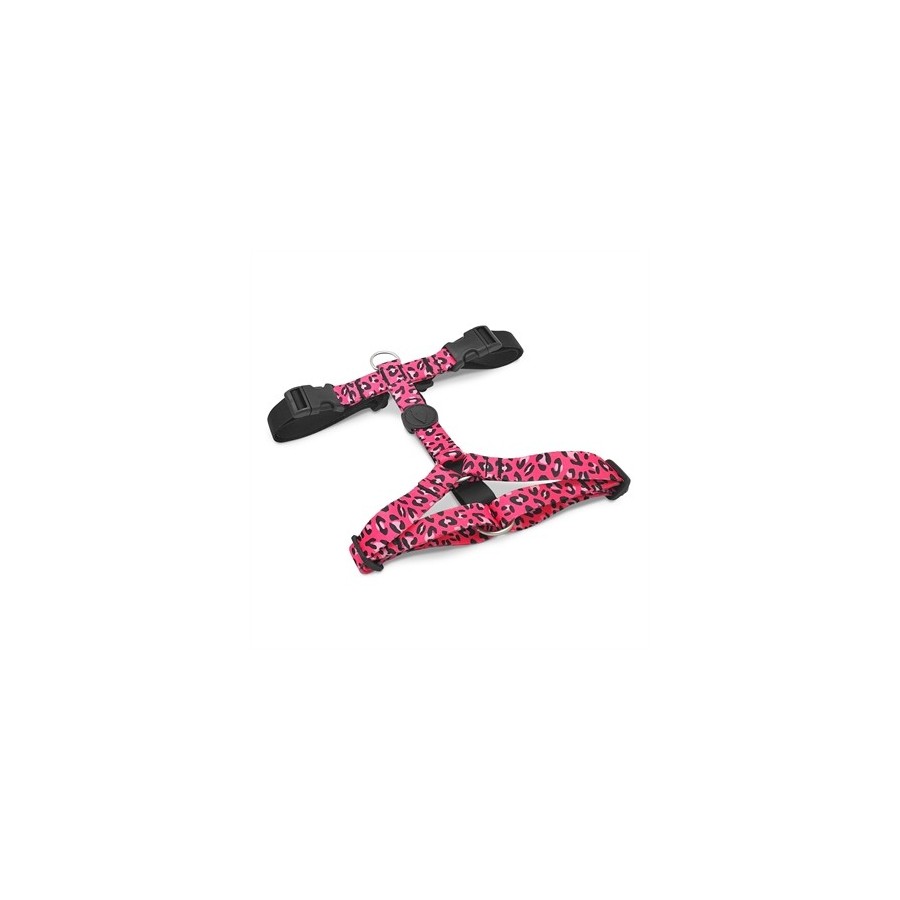 Morso Hondentuig H-Tuig Gerecycled Bubble Leo Roze 40-55X1,5 CM