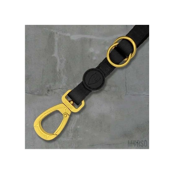 Morso Hondenriem Verstelbaar Gerecycled Gold Caviar Goud 75-230X1,5 CM 4-20 KG