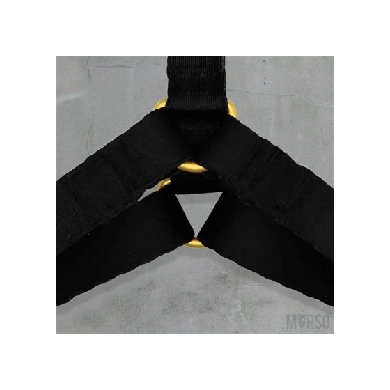 Morso Hondentuig H-Tuig Gerecycled Gold Caviar Goud 50-70X1,5 CM