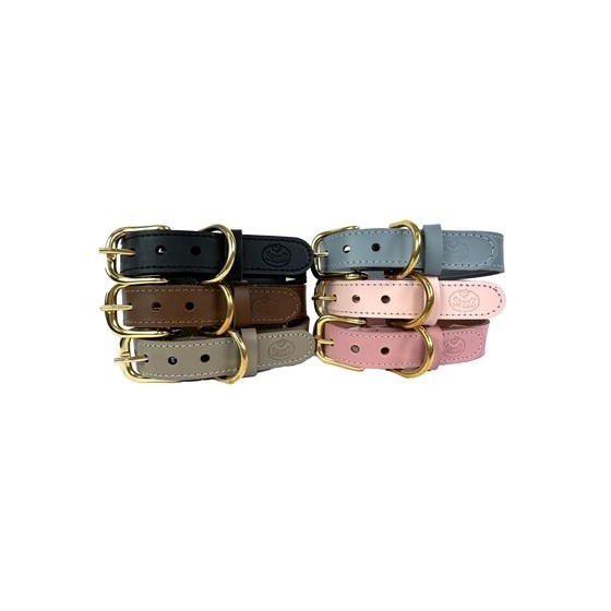 Sazzz Halsband Hond Braveheart Classic Leer Zadel Bruin 22-28X1,5 CM