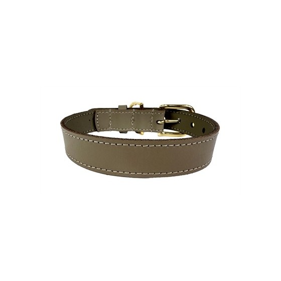 Sazzz Halsband Hond Braveheart Classic Leer Taupe 27-33X2 CM