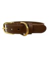 Sazzz Halsband Hond Braveheart Classic Leer Zadel Bruin 27-33X2 CM