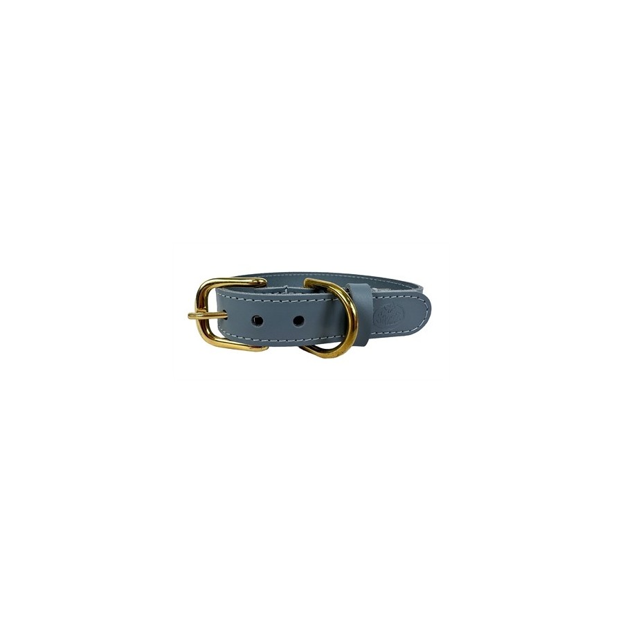 Sazzz Halsband Hond Braveheart Classic Leer Lichtblauw 27-33X2 CM
