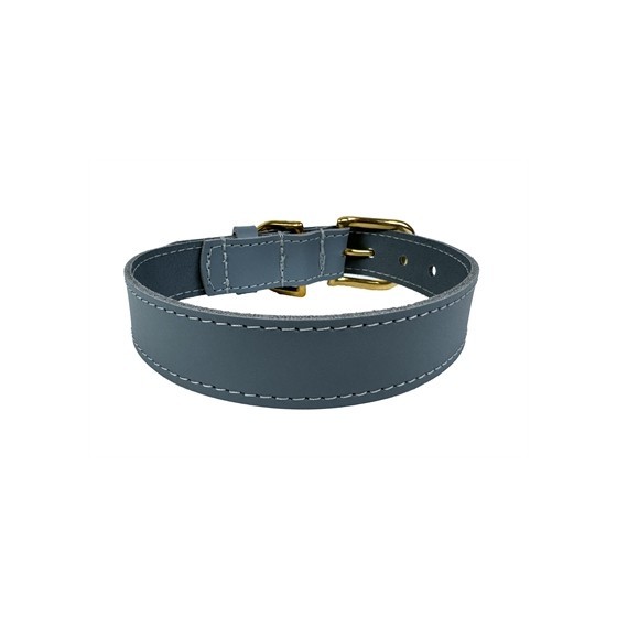 Sazzz Halsband Hond Braveheart Classic Leer Lichtblauw 27-33X2 CM