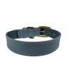 Sazzz Halsband Hond Braveheart Classic Leer Lichtblauw 27-33X2 CM