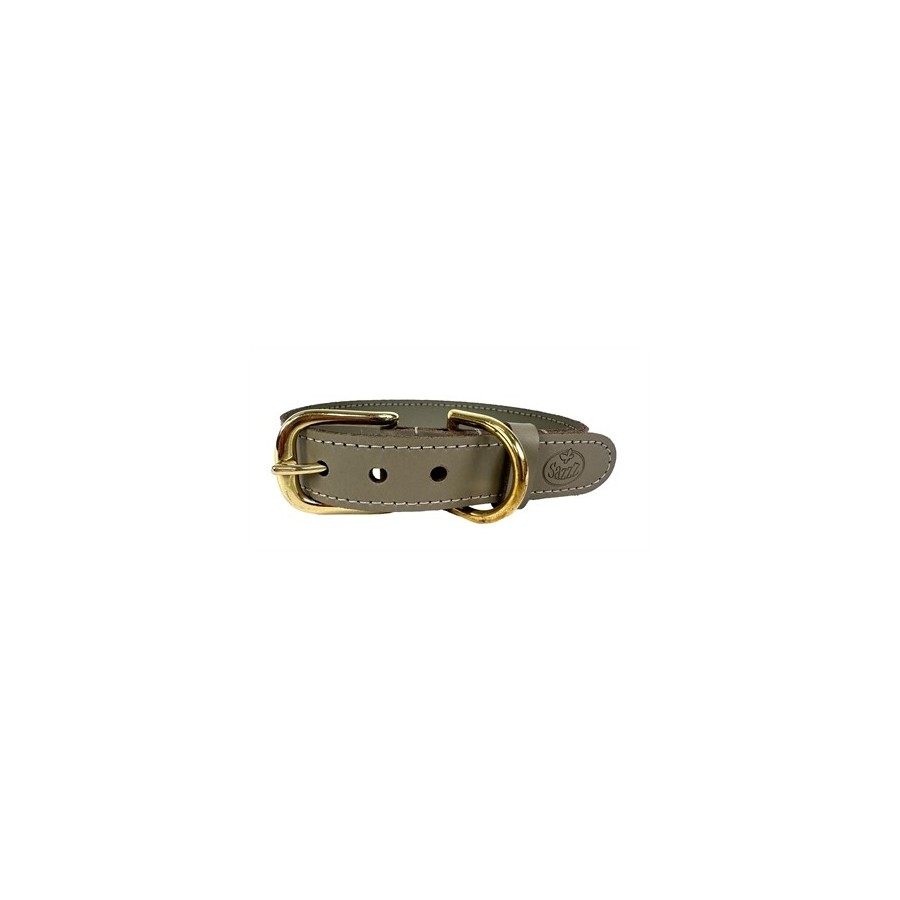 Sazzz Halsband Hond Braveheart Classic Leer Taupe 32-39X2 CM