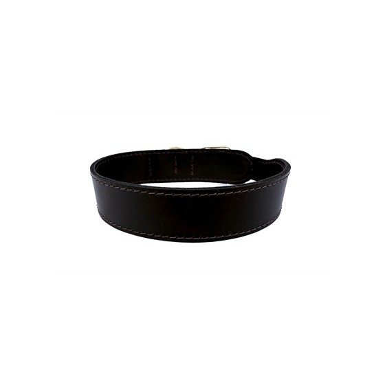 Sazzz Halsband Hond Pioneer Classic Leer Donkerbruin 32-39X3 CM