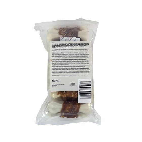 Petstyle Living Geperst Bot Wit Met Eend 10 CM 20 ST