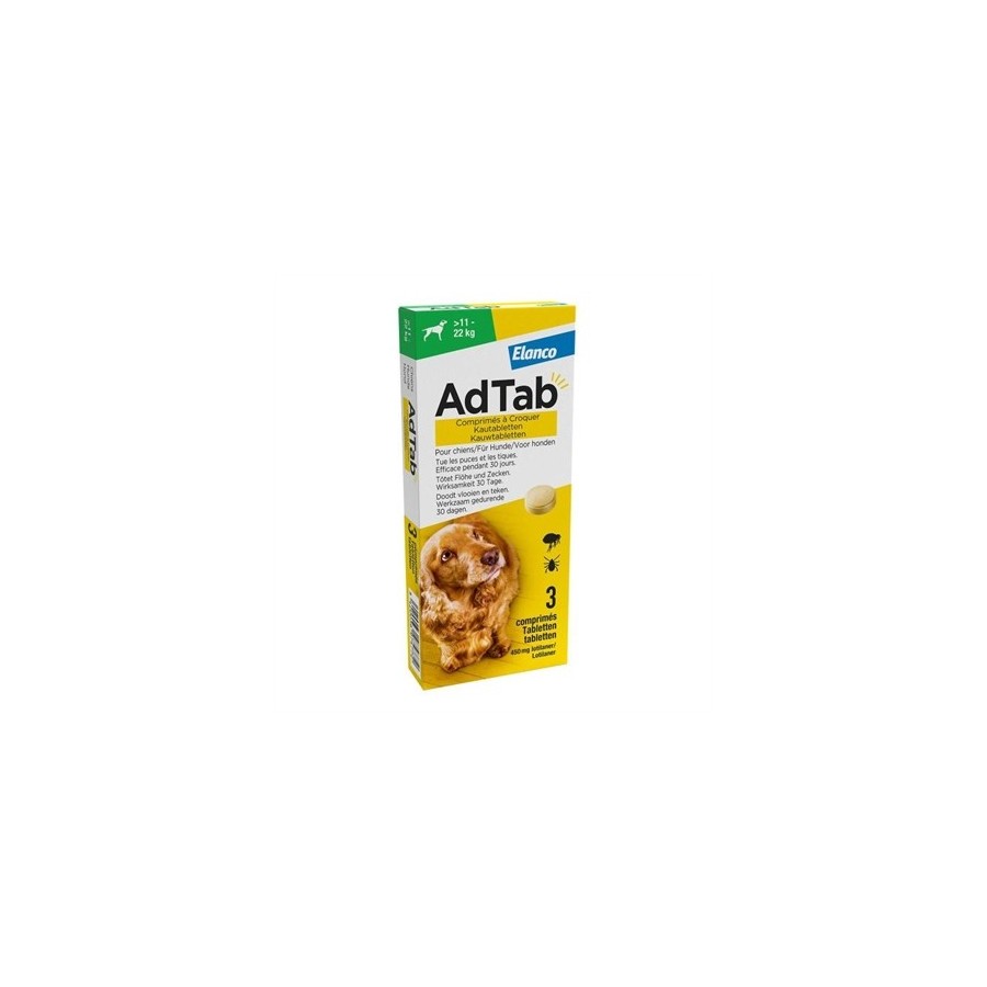 Adtab - Kauwtablet Hond, 11 - 22kg. 3 Tabletten