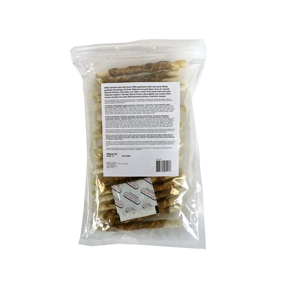 Petstyle Living - Gedraaide Stick met Eend. 12,5cm 7/8mm, 30 stuks