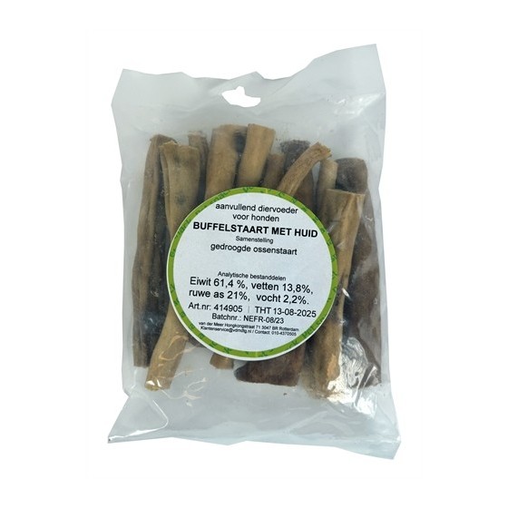 Petsnack - Buffelstaart met Huid, 250gr