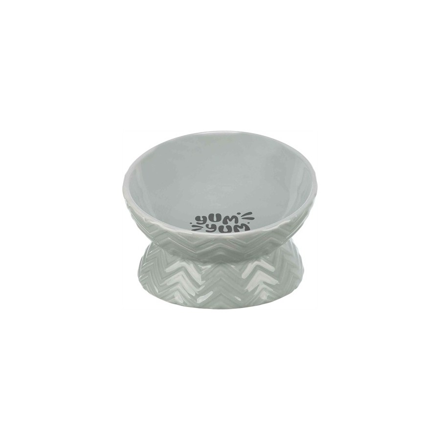Trixie Verhoogde Voerbak / Waterbak Keramiek Grijs 350 ML 17 CM