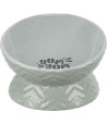 Trixie Verhoogde Voerbak / Waterbak Keramiek Grijs 350 ML 17 CM