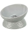 Trixie Verhoogde Voerbak / Waterbak Keramiek Grijs 350 ML 17 CM