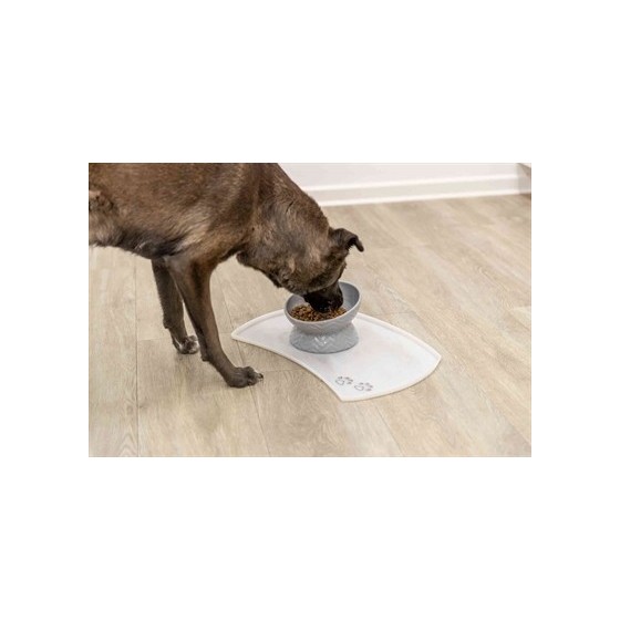 Trixie Verhoogde Voerbak / Waterbak Keramiek Grijs 350 ML 17 CM