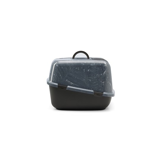 Savic Kattenbak Nestor Jumbo Marble Grijs / Zwart 66,5X48,5X46,5 CM