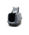 Savic Kattenbak Nestor Jumbo Marble Grijs / Zwart 66,5X48,5X46,5 CM