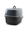 Savic Kattenbak Nestor Jumbo Marble Grijs / Zwart 66,5X48,5X46,5 CM