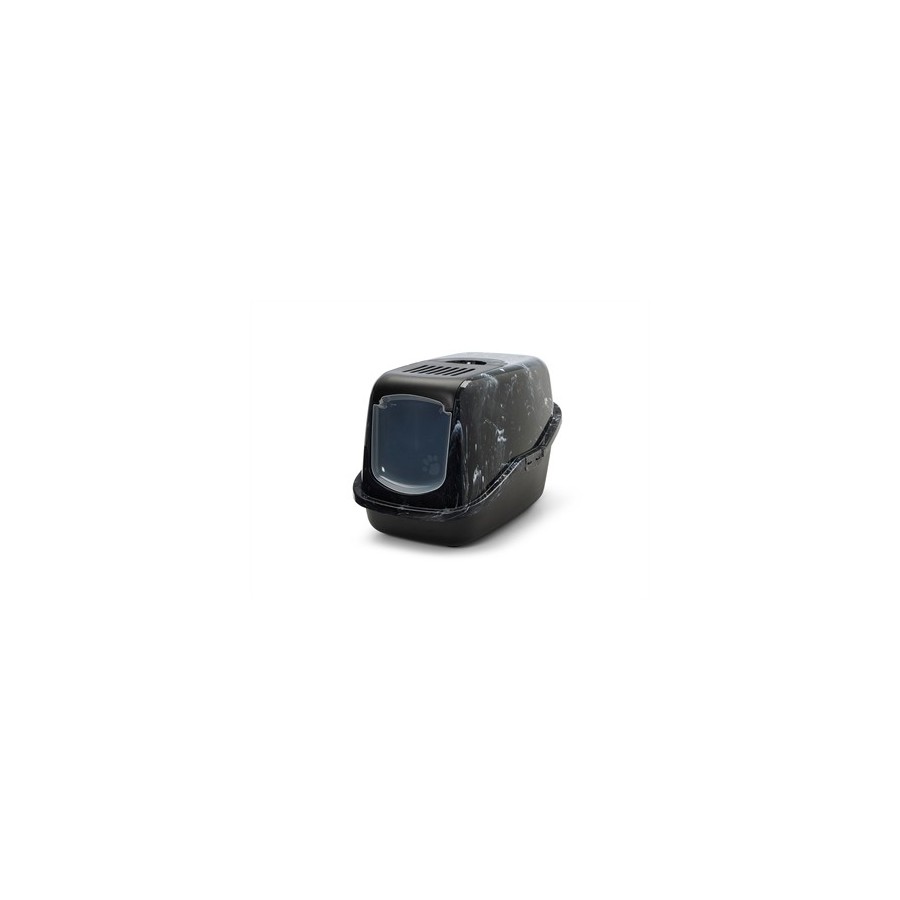 Savic Kattenbak Nestor Marble Zwart / Wit 56X39X38,5 CM