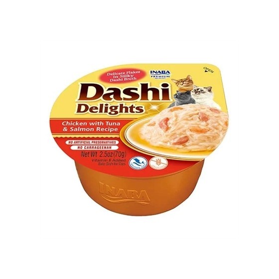 Inaba Dashi Delights Chicken With Tuna & Salmon Recipe 70 GR