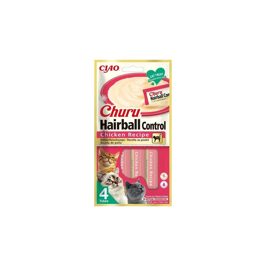 Inaba Churu Hairball Chicken Recipe 4X14GR