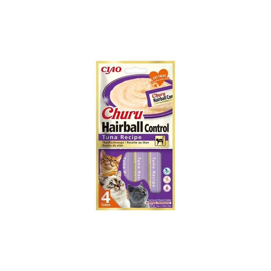 Inaba Churu Hairball Tuna Recipe 4X14GR