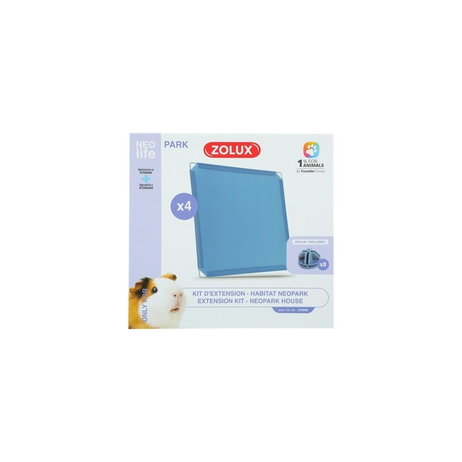 Zolux Neolife Neopark Cavia Uitbereidingsset Gesloten Panelen 35X35 CM 4 ST