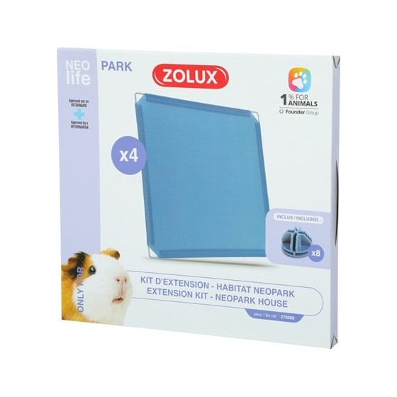 Zolux Neolife Neopark Cavia Uitbereidingsset Gesloten Panelen 35X35 CM 4 ST